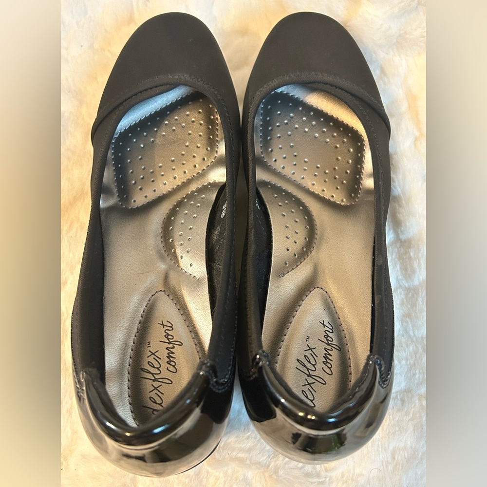 Dexflex Comfort Black Women's Slip on wedge heel women’s size 7.5 Wide - Picture 6 of 11